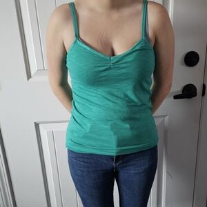 Mudd Vintage y2k Green Tank Top Large Flattering